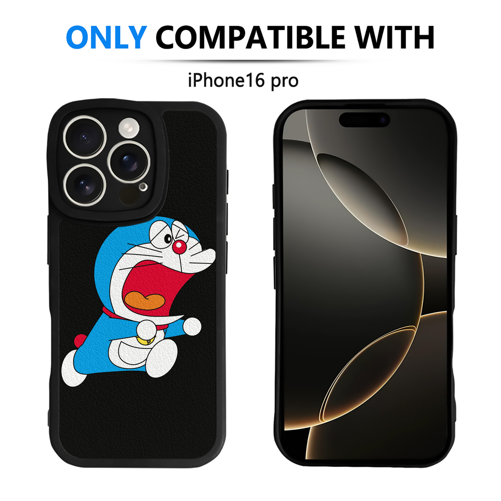 （画像用） ドラえもん Doraemon 【iPhone 16シリーズ対応】シリコンスマホケース（レザー調） 材質：シリコン